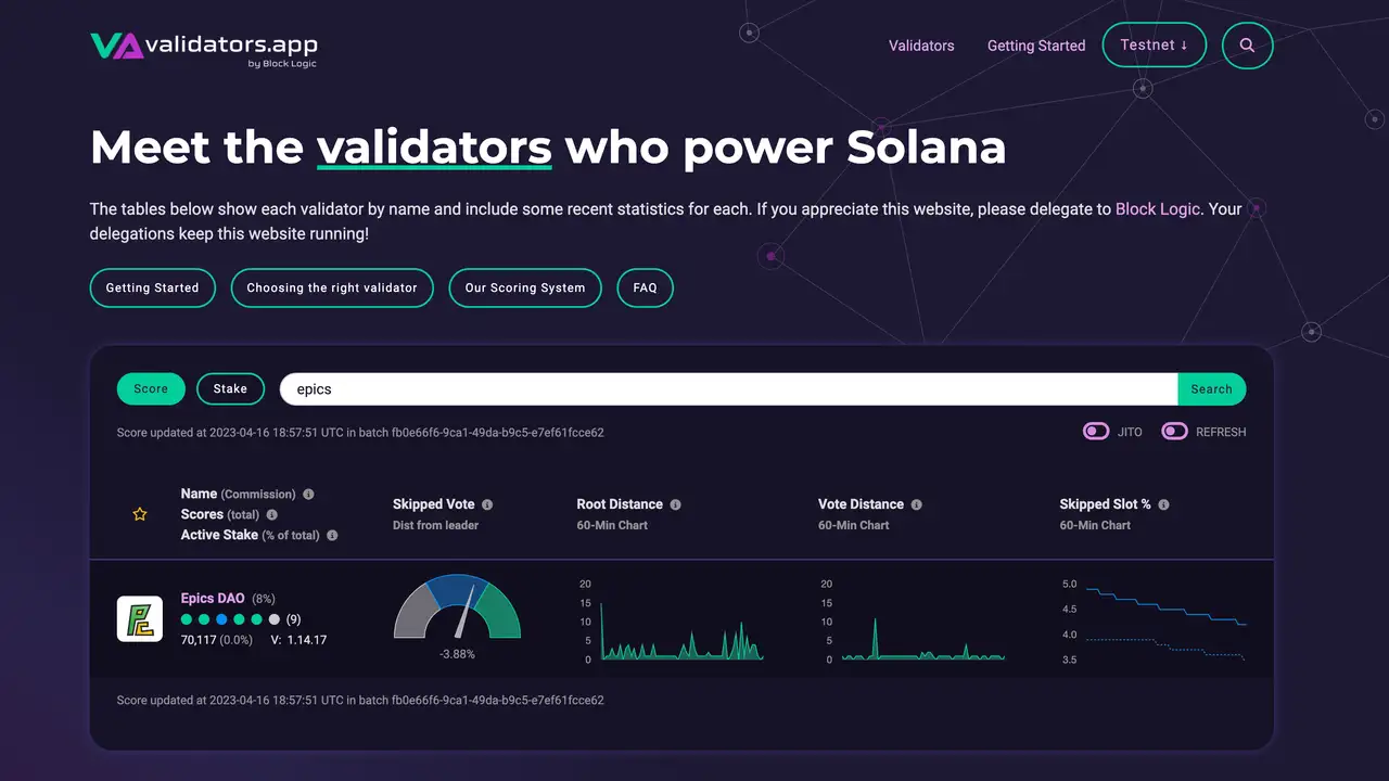 Epics DAO became a Solana Testnet Validator | ELSOUL HOLDINGS B.V.