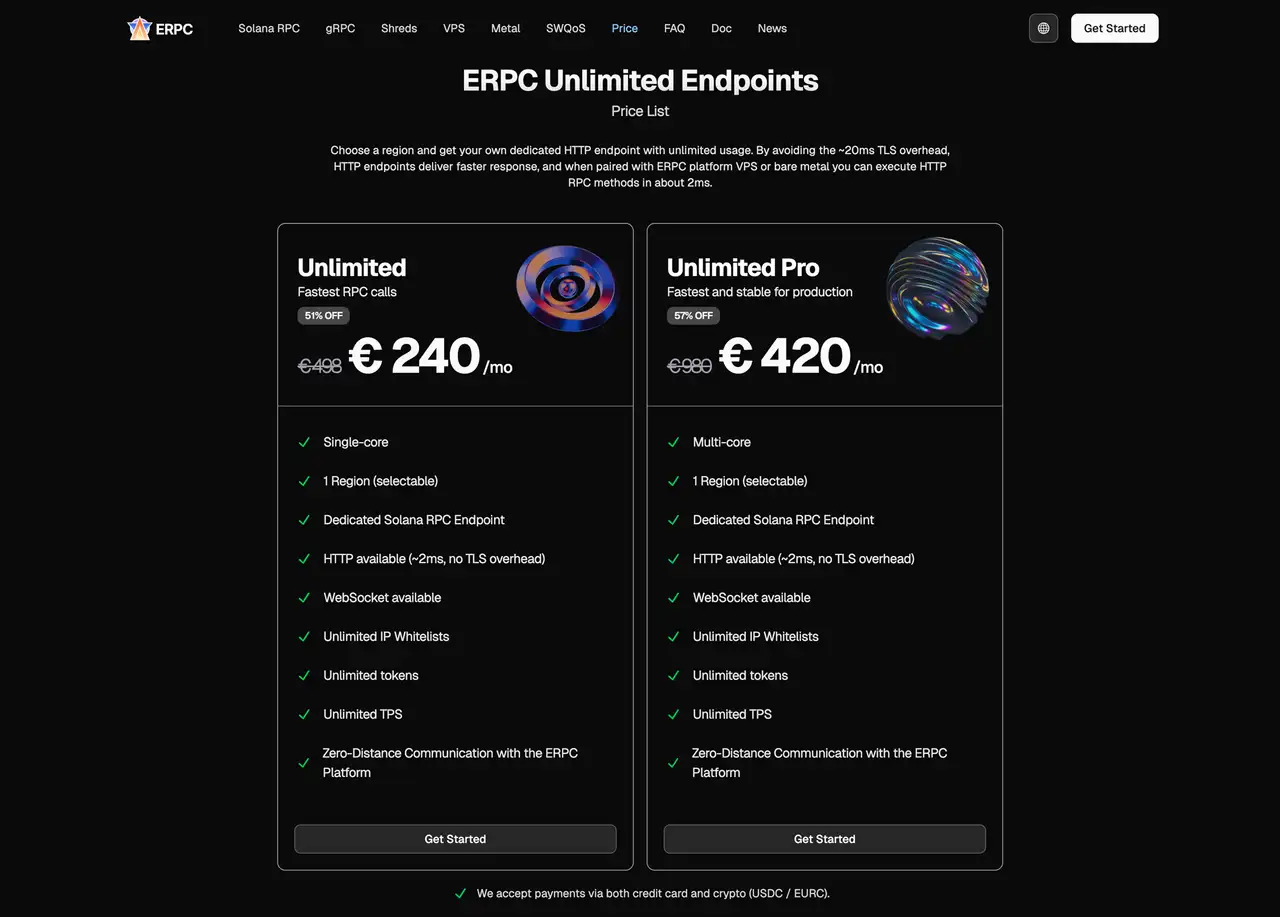 ERPC Unlimited Endpoint Pricing