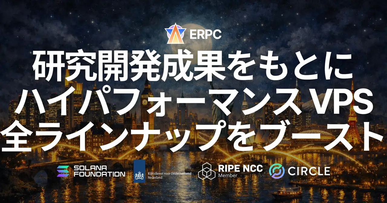 ERPC、研究開発成果をもとにハイパフォーマンス VPS 全ラインナップの全リージョンパフォーマンスブーストを実施 — P99 レイテンシ 150〜200ms 改善を観測、価格据え置きで製品リニューアル