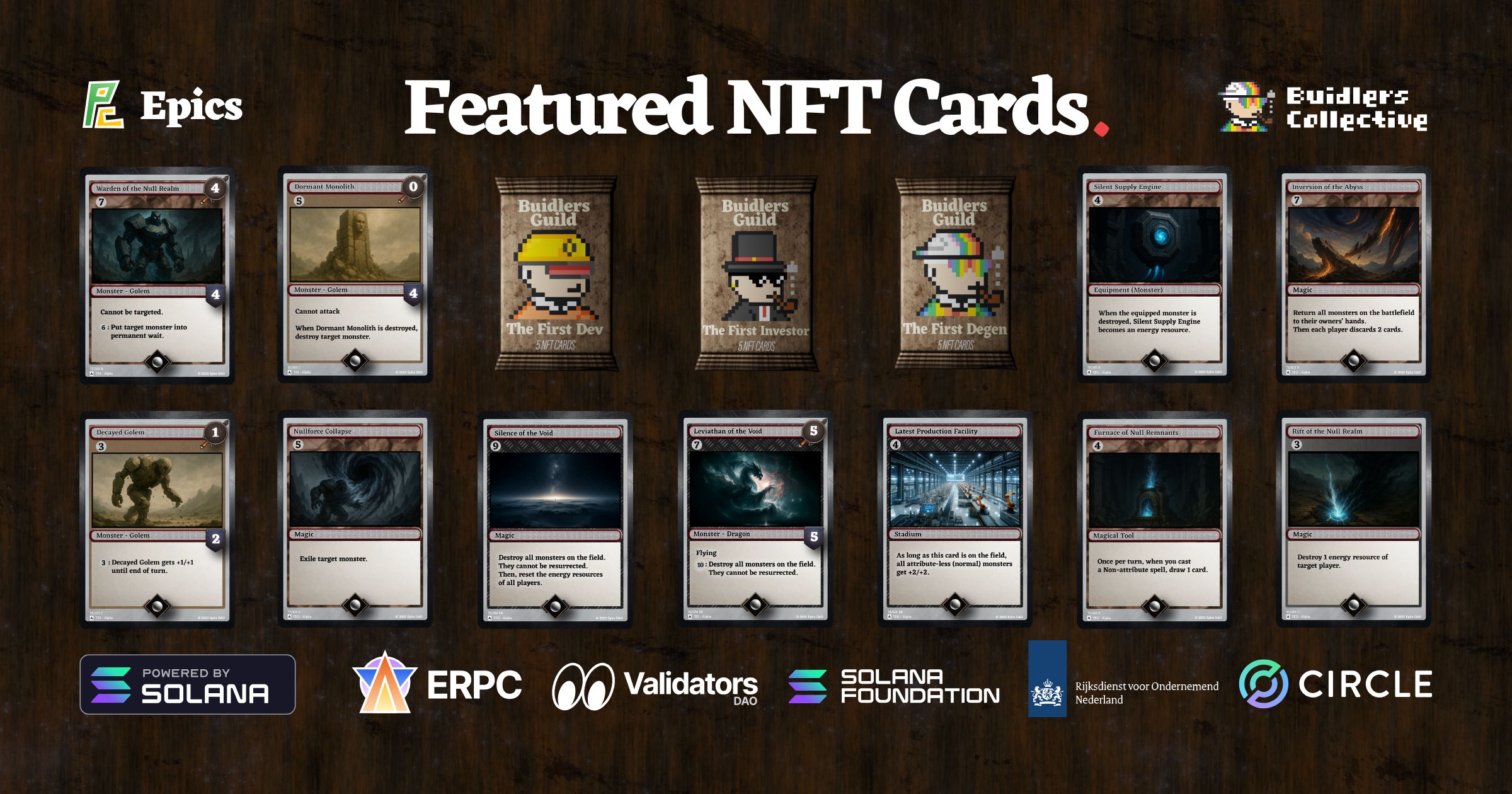 Epics DAO Reveals the Alpha Series Null-Attribute Featured Solana NFT Cards